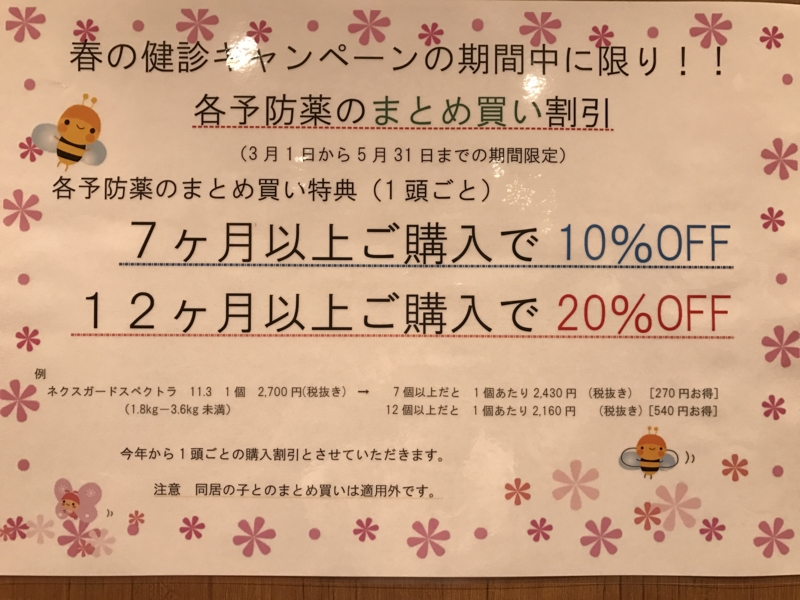 春の検診キャンペーン 19年 横浜市港南区にある動物病院オーシャンズペットケアセンター